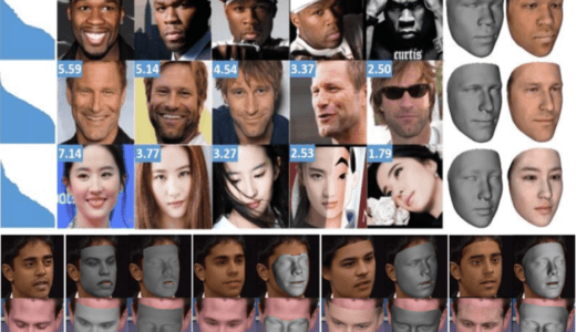 顔画像から3Dメッシュをお手軽に再構築！